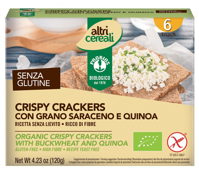ALTRICEREALI CRISPY GRANO SARACENO SENZA LIEVITO 180 G - farmagiri