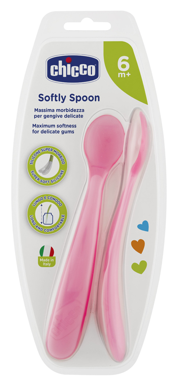 CHICCO CUCCHIAIO SILICONE FEMMINILE BI PACK 6M+ - farmagiri