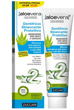 ALOEVERA2 DENTIFRICIO SBIANCANTE PROTETTIVO CON STEVIA 100 ML - farmagiri