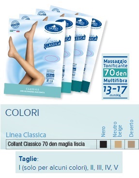 SAUBER COLLANT 70 DENARI MAGLIA LISCIA NERO 3 LINEA CLASSICA - farmagiri