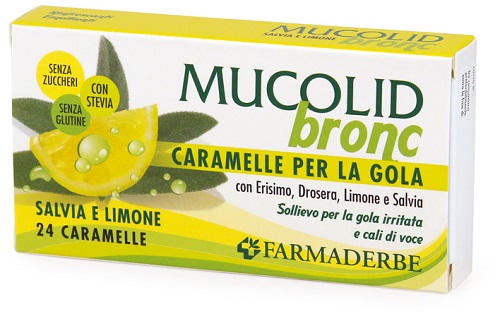 MUCOLID BRONC SALVIA & LIMONE 24 CARAMELLE - farmagiri