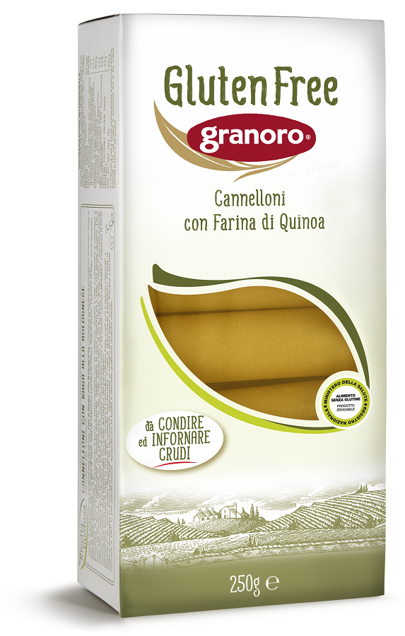 GLUTEN FREE GRANORO CANNELLONI CON QUINOA 250 G - farmagiri
