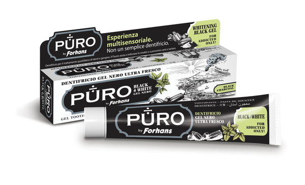 DENTIFRICIO FORHANS GEL BLACK4WHITE - farmagiri