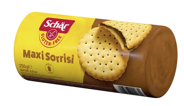 SCHAR MAXI SORRISI BISCOTTI CON CREMA AL CACAO 250 G - farmagiri