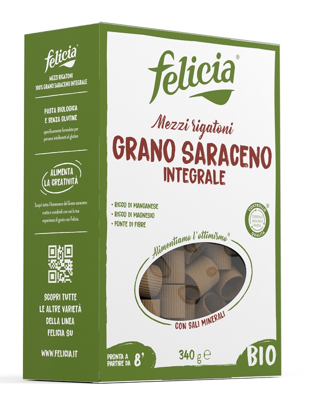 FELICIA BIO SARACENO MEZZI RIGATONI 340 G - farmagiri