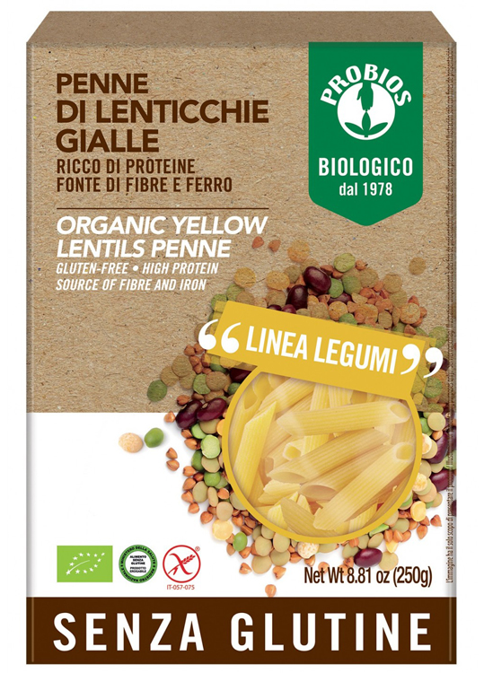 PROBIOS PENNE LENTICCHIE GIALLE 250 G - farmagiri