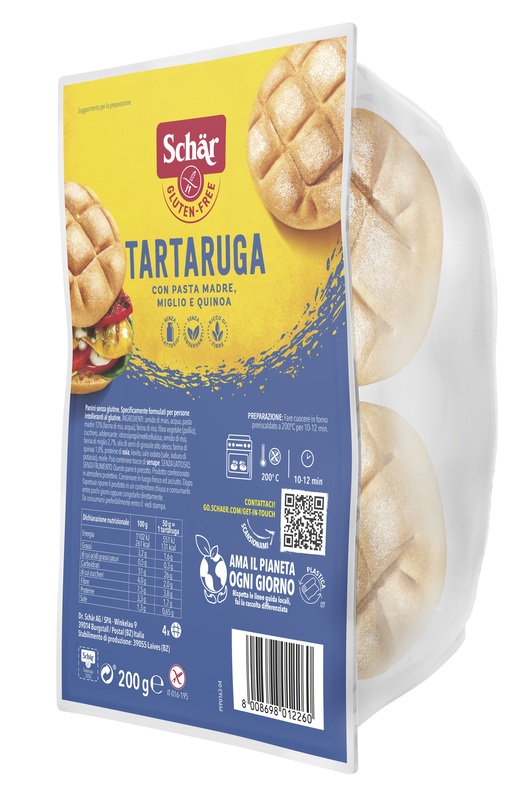 SCHAR TARTARUGA PANE SENZA LATTOSIO 200 G - farmagiri