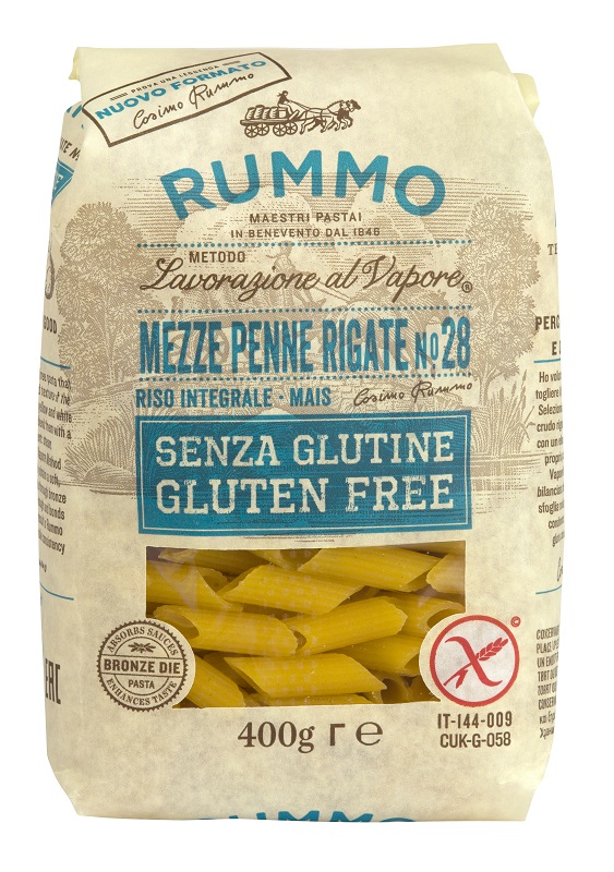RUMMO MEZZE PENNE RIGATE N28 RISO INTEGRALE E MAIS 400 G - farmagiri