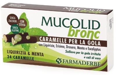 MUCOLID BRONC MENTA & LIQUIRIZIA 24 CARAMELLE - farmagiri