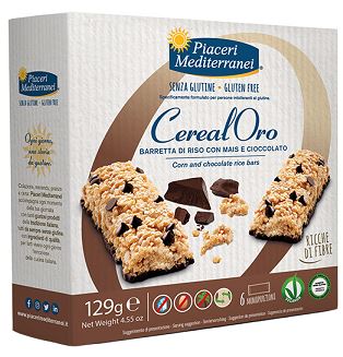 PIACERI MEDITERRANEI BARRETTA DI RISO CON MAIS E CIOCCOLATO 129 G - farmagiri