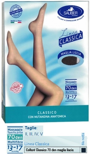 SAUBER CLASSICO COLLANT 70 DENARI MAGLIA LISCIA BLU NOTTE 2 - farmagiri