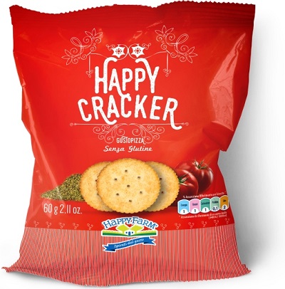 HAPPY FARM HAPPY CRACKERS GUSTO PIZZA 60 G - farmagiri
