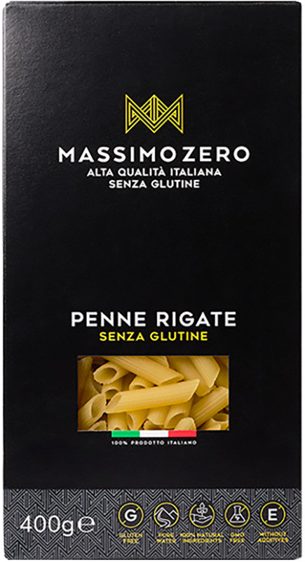 MASSIMO ZERO MEZZE PENNE RIGATE 400 G - farmagiri