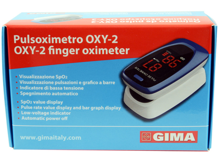 PULSOXIMETRO DA DITO OXY-2 SCHERMO LED 60X30,5X32,5MM 1 PEZZO - farmagiri
