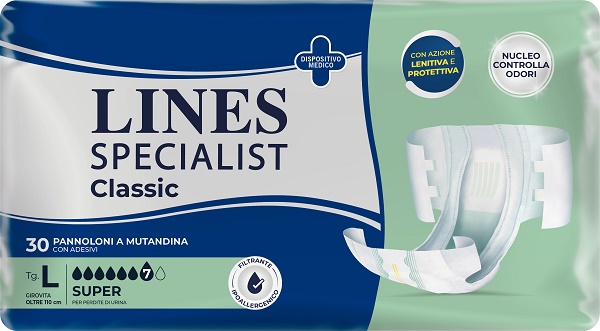 PANNOLONE A MUTANDA LINES SPECIALIST CLASSIC SUPER MG 30 PEZZI - farmagiri