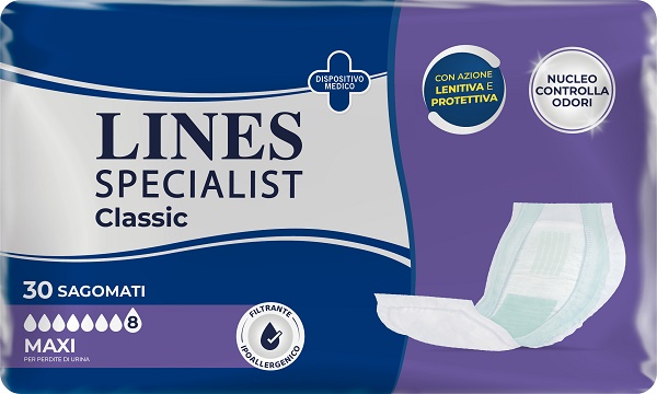 PANNOLONE PER INCONTINENZA LINES SPECIAL CLASSIC SAGOMATO MAXI 30 PEZZI - farmagiri