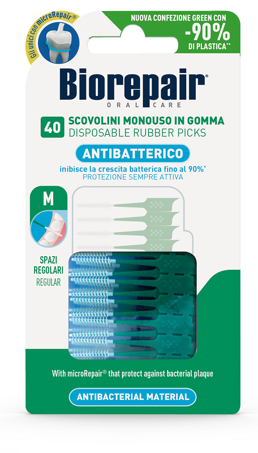 BIOREPAIR ORAL CARE ANTIBATTERICO 40 SCOVOLINI MONOUSO SPAZI REGOLARI - farmagiri