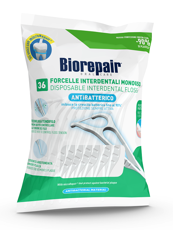 BIOREPAIR ORAL CARE ANTIBATTERICO FORCELLE INTERDENTALI MONOUSO 36 PEZZI - farmagiri