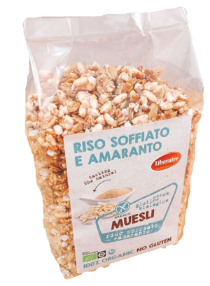 LIBERAIRE MUESLI RISO SOFFIATO E AMARANTO SENZA GLUTINE BIO 300 G - farmagiri