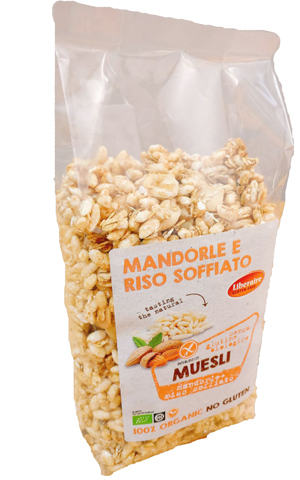 LIBERAIRE MUESLI MANDORLE E RISO SOFFIATO SENZA GLUTINE BIO 300 G - farmagiri
