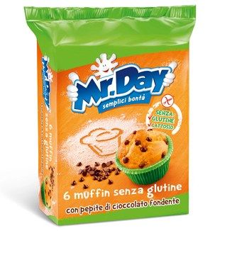 MR DAY MUFFIN SENZA GLUTINE CON PEPITE DI CIOCCOLATO FONDENTE 6 X 42 G - farmagiri