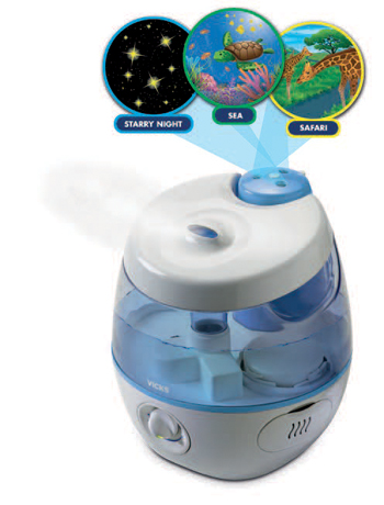 VICKS SWEETDREAMS UMIDIFICATORE A ULTRASUONI CON PROIETTORE IMMAGINI - farmagiri