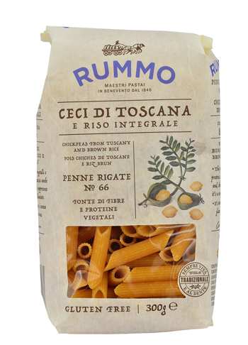 RUMMO PENNE RIGATE N 66 CECI DI TOSCANA E RISO INTEGRALE 300 G - farmagiri
