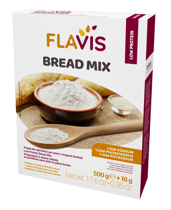 FLAVIS BREAD MIX PREPARATO PER PANE E IMPASTI LIEVITATI APROTEICI 500 G - farmagiri