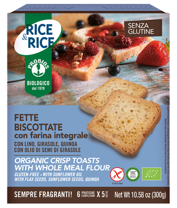 RICE&RICE FETTE BISCOTTATE CON FARINA INTEGRALE 300 G - farmagiri
