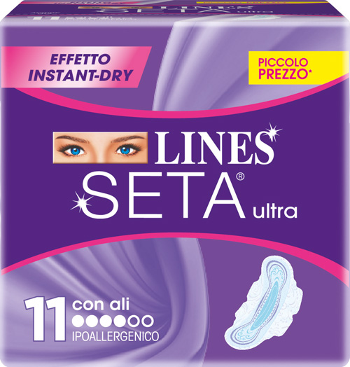 LINES SETA ULTRA ASSORBENTI CON ALI 11 PEZZI - farmagiri