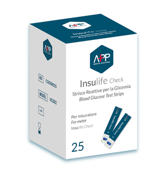STRISCIA REATTIVA PER GLICEMIA INSULIFE CHECK 25 PEZZI - farmagiri