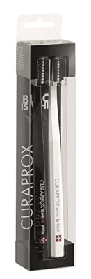 SPAZZOLINO CURAPROX WHITE IS BLACK WHITE/BLACK 2 PEZZI - farmagiri