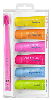 CURAPROX BE YOU MIXED SET 6 DENTIFRICI DA 10 ML + 1 SPAZZOLINO CS 5460 - farmagiri