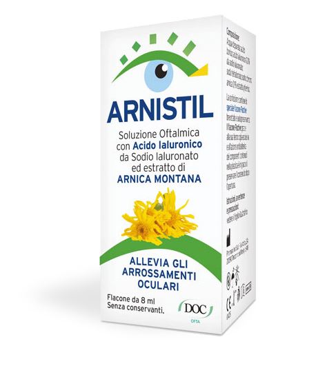 ARNISTIL SOLUZIONE OFTALMICA ACIDO IALURONICO 0,2% + ESTRATTO DI ARNICA MONTANA 0,1% FLACONE 8 ML - farmagiri