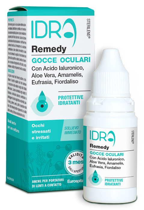 GOCCE OCULARI PROTETTIVE IDRATANTI STERILENS IDRA REMEDY CON ACIDO IALURONICO E ALOE VERA 10 ML - farmagiri
