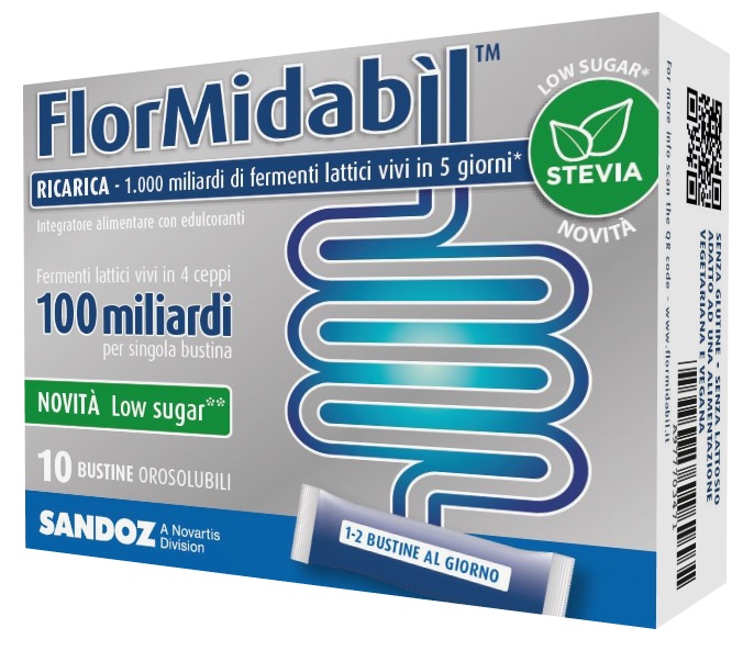 FLORMIDABIL RICARICA 10 BUSTINE CON STEVIA - farmagiri