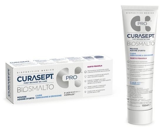 CURASEPT BIOSMALTO MOUSSE CARIE FRAGOLA 50 ML - farmagiri