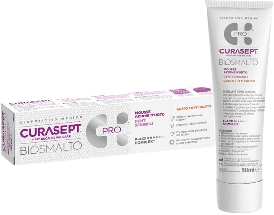 CURASEPT BIOSMALTO MOUSSE DENTI SENSIBILI 50 ML - farmagiri