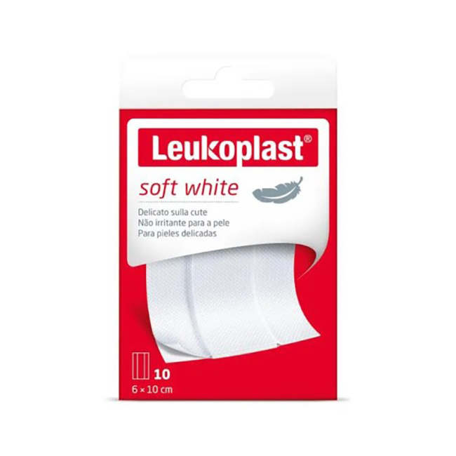 LEUKOPLAST SOFT WHITE 100 X 6 CM 10 PEZZI - farmagiri