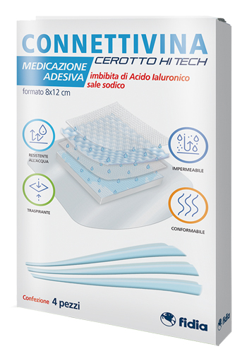 CEROTTO CONNETTIVINA HITECH 8 X 12 CM 4 PEZZI - farmagiri
