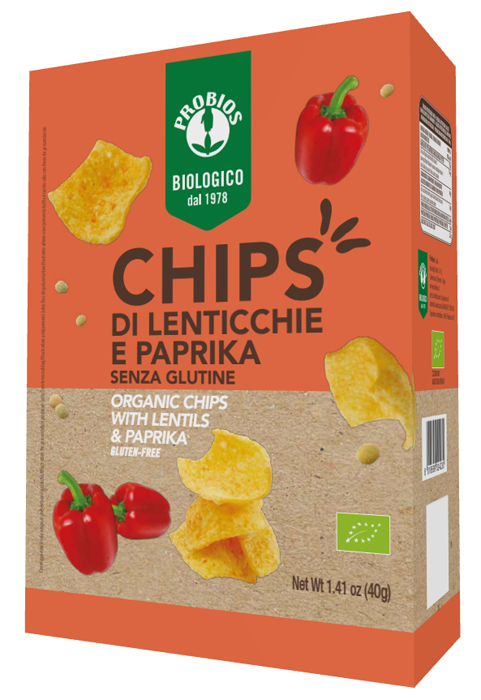 CHIPS DI LENTICCHIE E PAPRIKA 40 G - farmagiri