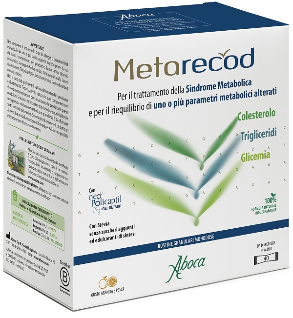 METARECOD 40 BUSTINE GRANULARI X 2,5G GUSTO ARANCIA E PESCA - farmagiri