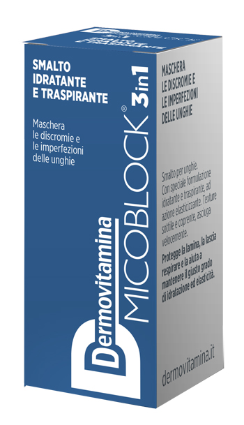 DERMOVITAMINA MICOBLOCK 3 IN 1 SMALTO IDRATANTE E TRASPIRANTE BLU 5 ML - farmagiri