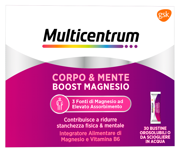 MULTICENTRUM BOOST MAGNESIO 30 BUSTINE - farmagiri
