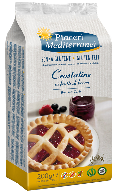 PIACERI MEDIT CROSTATINA FRUTTI DI BOSCO 4 PEZZI 50 G - farmagiri