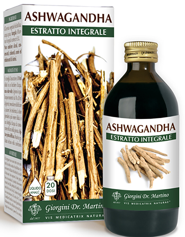ASHWAGANDHA ESTRATTO INTEGRALE LIQUIDO ANALCOLICO 200 ML - farmagiri