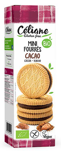 CELIANE BISCOTTI BIO SENZA GLUTINE FARCITI AL CACAO 125 G - farmagiri