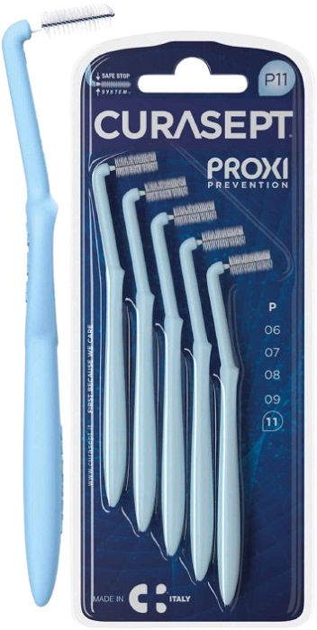 CURASEPT PROXI ANGLE P11 AZZURRO/LIGHT BLUE 5 PEZZI - farmagiri