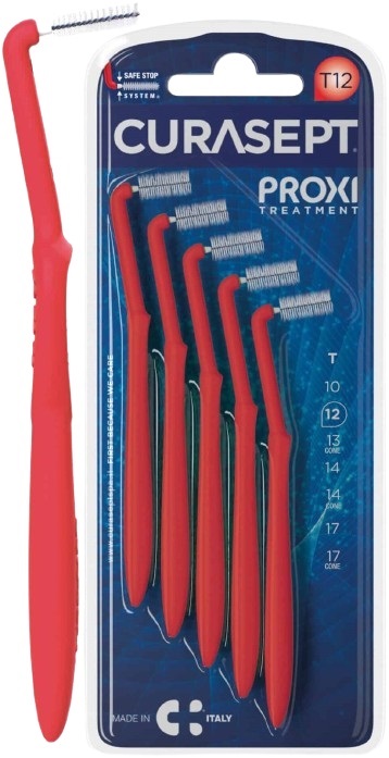 CURASEPT PROXI ANGLE T12 ROSSO/RED 5 PEZZI - farmagiri