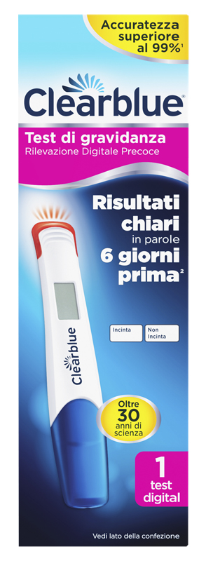 CLEARBLUE TEST GRAVIDANZA RILEVAZIONE PRECOCE DIGITALE 1 PEZZO - farmagiri